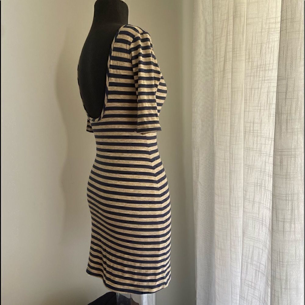 Velvet Torch Multi Color Striped Open Back Dress - Picture 2 of 11